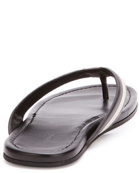 Bally Venzio Calf Leather Thong Sandal Black