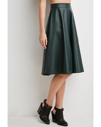 Forever 21 Contemporary Faux Leather A Line Skirt