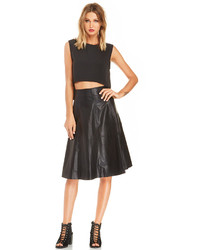 Dailylook Huxtable Vegan Leather Skirt In Black S