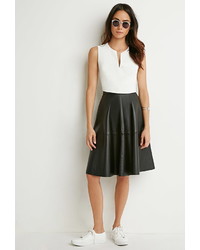 Forever 21 Faux Leather A Line Skirt