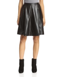 Bishop + Young Faux Leather Flare Skirt