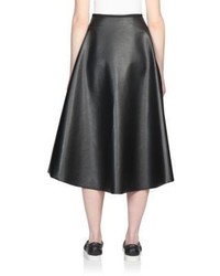 Lanvin Faux Leather Flared Skirt