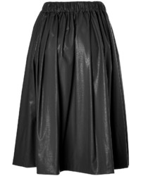 MSGM Faux Leather Midi Skirt