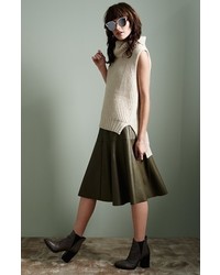 J.o.a. Faux Leather Midi Skirt
