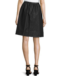Halston Heritage Full Knee Length Skirt Black