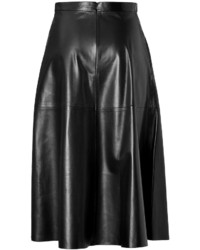 Valentino Leather Midi Skirt