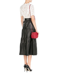 Valentino Midi Skirt In Leather