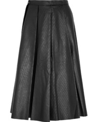 J.W.Anderson Pleated Ribbed Faux Leather Skirt
