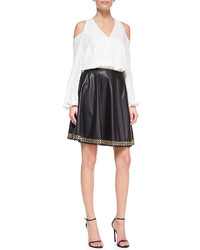 Tamara Mellon Studded Leather Circle Skirt