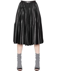 Vionnet Pleated Nappa Leather Skirt