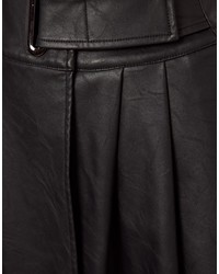 Asos Wrap Kilt In Leather Look