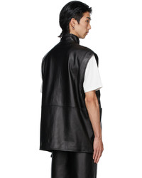 032c Black Leather Vest
