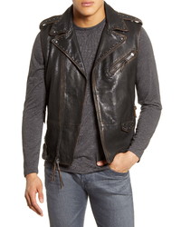 John Varvatos Star USA Bruce Leather Biker Vest