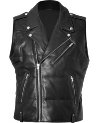 The Kooples Leather And Flannel Vest