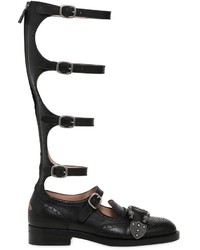 Gucci 20mm Queercore Leather Gladiator Boots