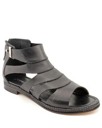 Aquatalia by Marvin K Uma C Black Leather Gladiator Sandals Shoes