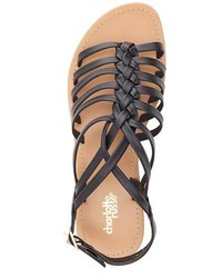 Charlotte Russe Basket Woven Strappy Flat Sandals