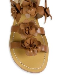 Tory Burch Blossom Gladiator Leather Sandals