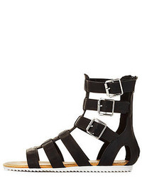 Bamboo Buckled Flat Gladiator Sandals