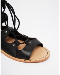 Asos Collection Faye Lace Up Leather Sandals