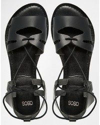 Asos Collection Fuerta Lace Up Leather Sandals