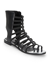 Kenneth Cole Donne 2 Leather Fabric Gladiator Sandals