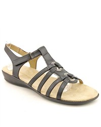 Easy Spirit Hazelle Black Open Toe Gladiator Sandals Shoes