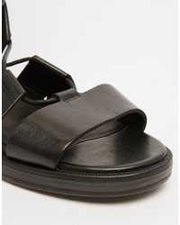 Vagabond Ivy Black Leather Gladiator Sandals