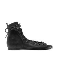 Ann Demeulemeester Lace Up Leather Sandals