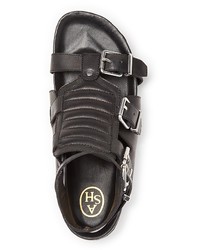 Ash Leather Platform Gladiator Sandals