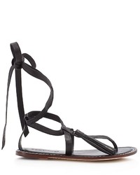Bernardo Mosie Tassel Lace Up Flat Sandals