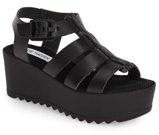 black platform gladiator sandals