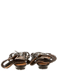 Givenchy Woven Leather Gladiator Sandals