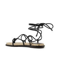 Paul Andrew Wrap It Up Leather Espadrille Sandals