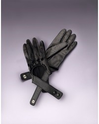 Agent Provocateur Cross Strap Leather Glove Black