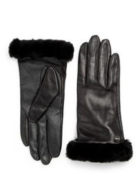 UGG Australia Classic Shearling Trimmed Leather Smart Gloves