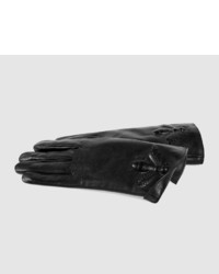 Gucci Bee Embossed Leather Gloves