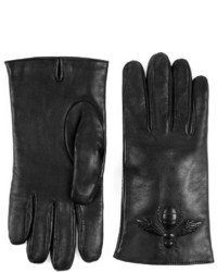 Gucci Bee Embossed Leather Gloves