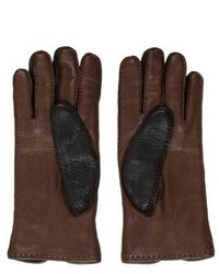 Loro Piana Bi Color Leather Gloves