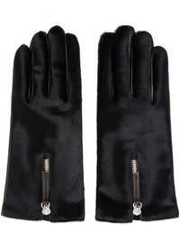 WANT Les Essentiels Black Calf Hair Leather Mozart Gloves