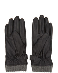 Mackage Black Lambskin Reeve Gloves
