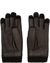Gucci Black Layered Driving Gloves