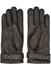 Belstaff Black Leather Davington Gloves