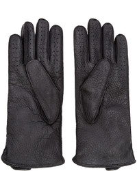 Haider Ackermann Black Leather Gloves