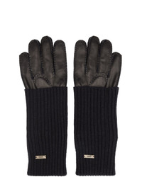 AMI Alexandre Mattiussi Black Leather Gloves