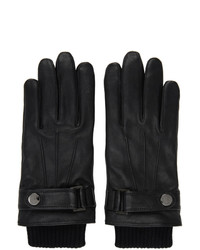 Men's Black Leather Biker Jacket, Grey Turtleneck, Charcoal Jeans ...