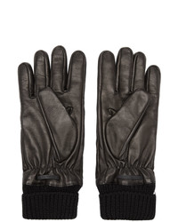 Bottega Veneta Black Leather High Frequency Gloves