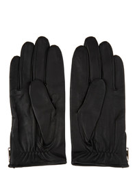 Mastermind World Black Leather Logo Gloves