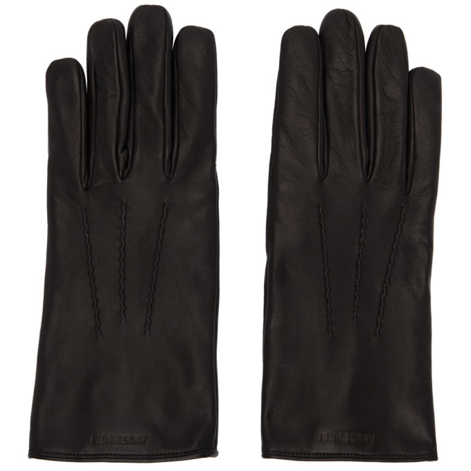 Burberry Black Thomas Gloves, $390 | SSENSE | Lookastic