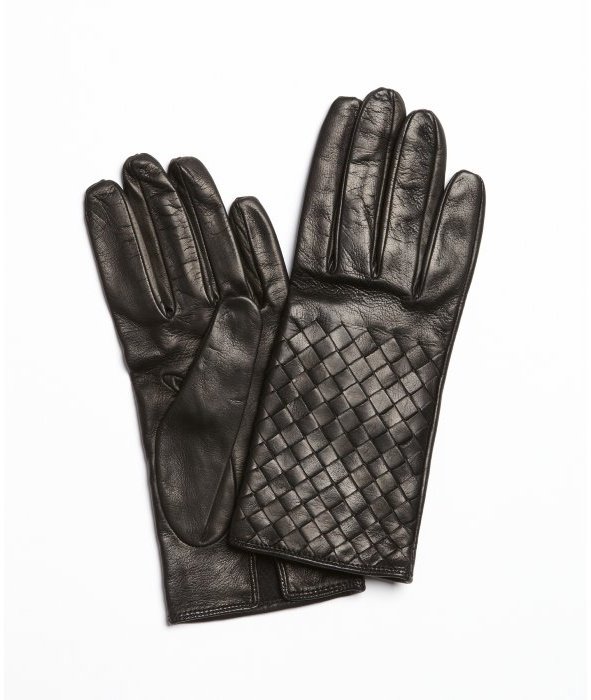 Bottega Veneta Black Intrecciato Nappa Leather Gloves | Where to buy